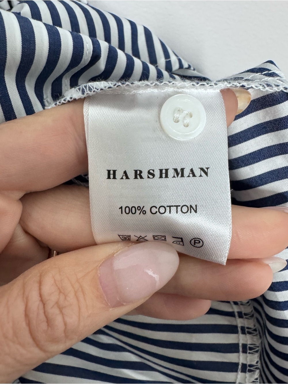 Harshman MEADOW COTTON TWILL Striped SHIRT DRESS Small - Picture 9 of 11